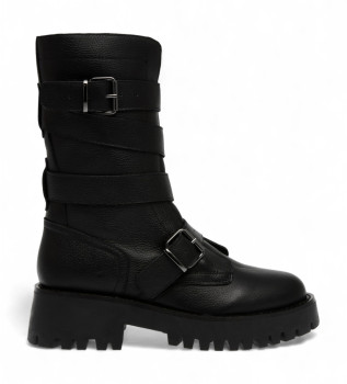 Devlin Leather Ankle Boots noir