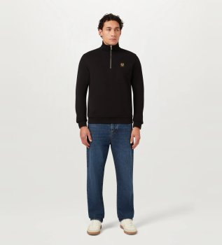 Belstaff Quarter Zip sweater zwart