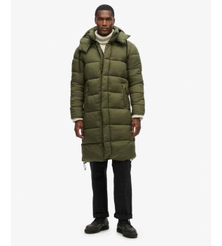 Cappotto trapuntato ripstop verde