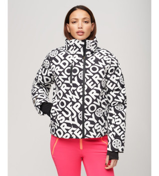 Ski Boxy Puffer Coat black, white