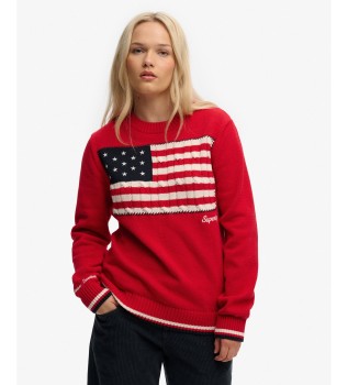 Amerika Flagge Pullover rot