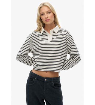 Polo beige � rayures Rugby