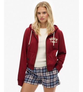 Sweatshirt Athletic Relaxed Crop bordeaux