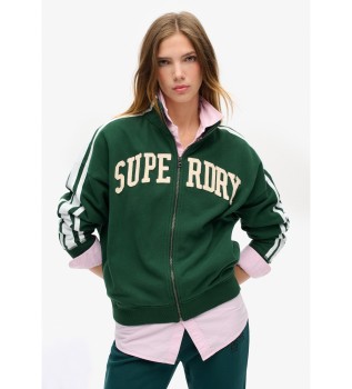 Sweatshirt Athletic Applq Loose Zip Track green
