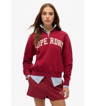 Sweatshirt Athletic Ess Applique rouge