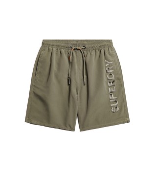 Maillot de bain brod vert de premire qualit