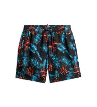 Maillot de bain imprim hawaen marine