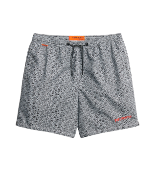 Svart baddrkt med heltckande tryck