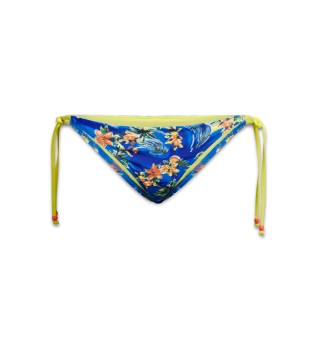Bas de bikini bleu avec attaches lat�rales