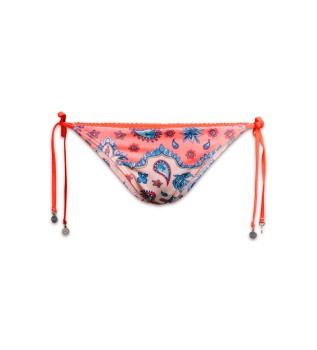 Bas de bikini rose avec attaches latérales