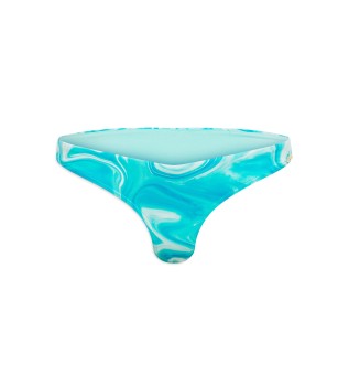 Bas de bikini imprim� bleu audacieux avec motif audacieux