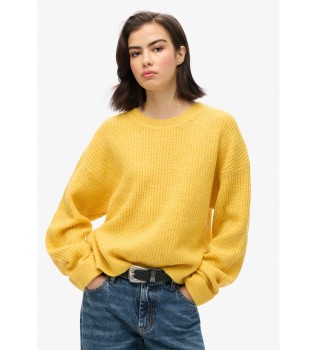 Brushed jumper żółty