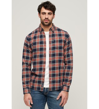 Chemise à carreaux vintage marine