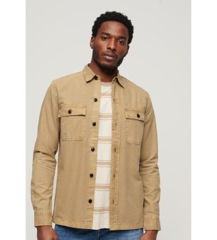 Brun l�ng�rmad milit�rskjorta