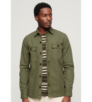 Chemise � manches longues vert militaire