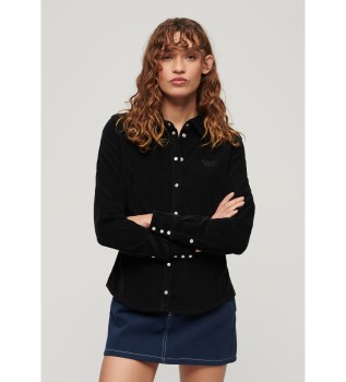 Camisa de pana Western negro