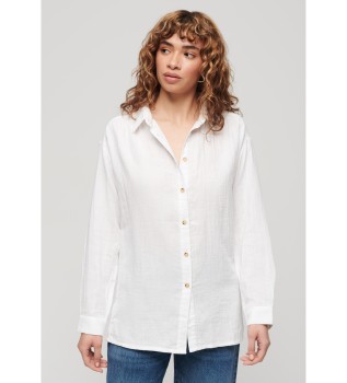 Chemise de plage longue et blanche