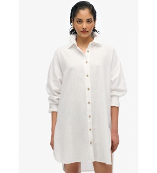 Chemise de plage longue Ibiza blanche