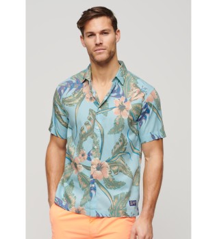 Camisa havaiana azul