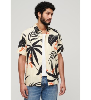 Camisa Hawaiana beige