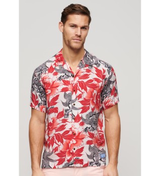 Hawaiian resort shirt roze