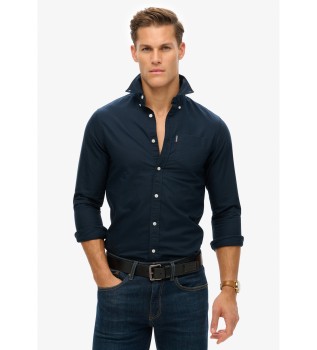 Essentials mornariška srajca oxford z dolgimi rokavi