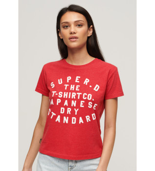 T-shirt ajust  imprim bouffant rouge