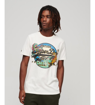 Graphic T-shirt with white Vintage Japanese logo