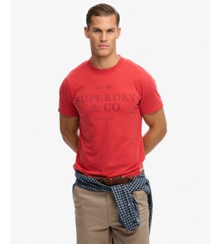 Camiseta 1954 Company Corte Relajado rojo