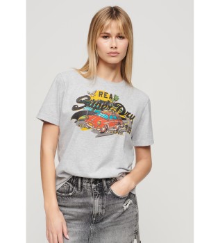 Relaxed fit T-shirt with grey LA graphics