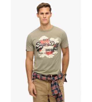 T-shirt verde vintage de T�quio