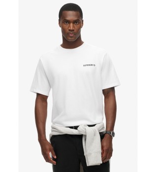 Tech vit t-shirt med avslappnad passform