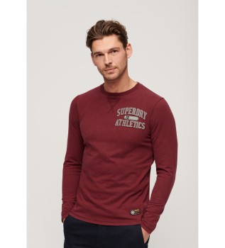 Vintage Athletic Long Sleeve T-Shirt burgundy