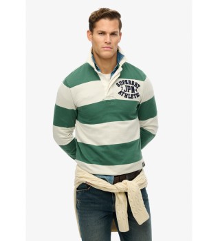 Vintage Athletic Polo groen, wit