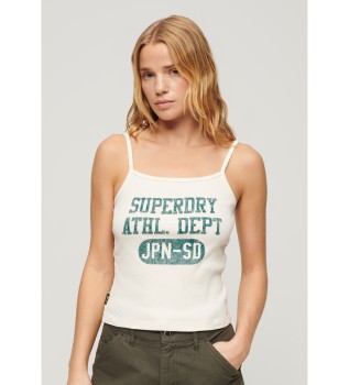 Athletic College ribbed T-shirt off-white