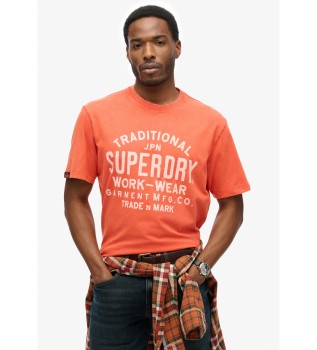 Machined Goods Workwear orange T-shirt