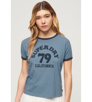 T-shirt Ringer Athletic Essentials azul