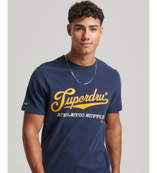 T-shirt Vintage Scripted College marine