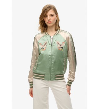 Suikajan - Veste bombardier brodée - vert