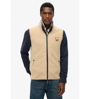 Fleece-lined waistcoat Active beige