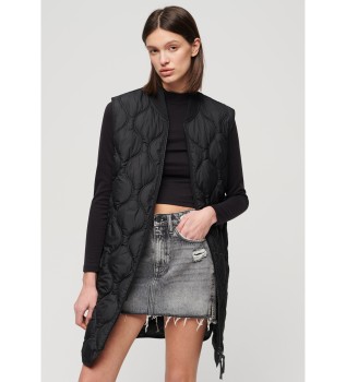 Chaleco largo con forro Studios negro