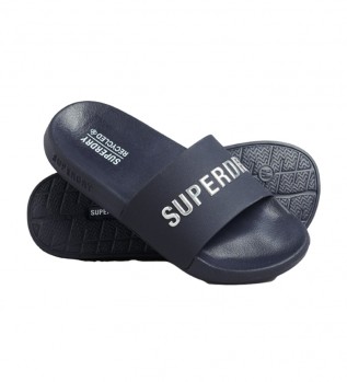 Teenslippers met Code navy logo