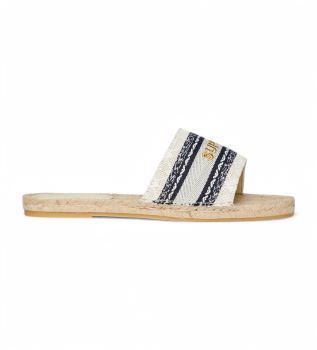 Sandali in tela espadrillas beige