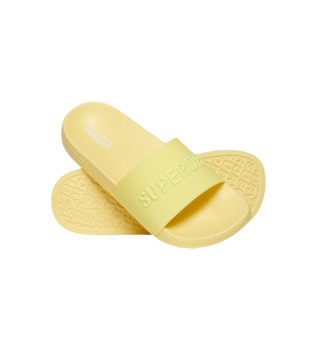 Veganska flip-flops med gul logotyp
