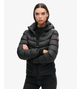 Fuji Gewatteerd jack met capuchon zwart