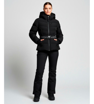 Luxe gesteppte Skijacke mit Grtel schwarz