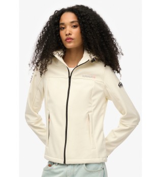 Klassisk Trekker-jakke med h�tte, hvid