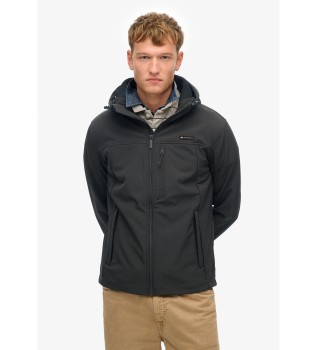 Veste  capuche Trekker softshell noir