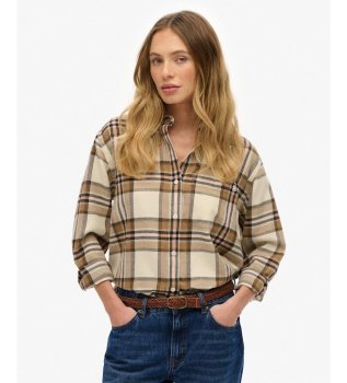 Boyfriend skjorte beige