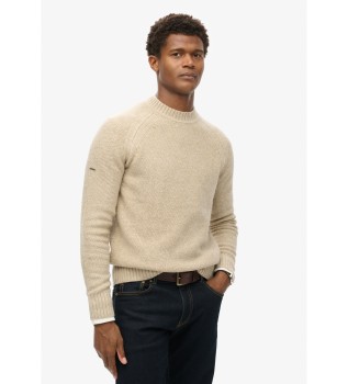 Thick beige raglan jumper